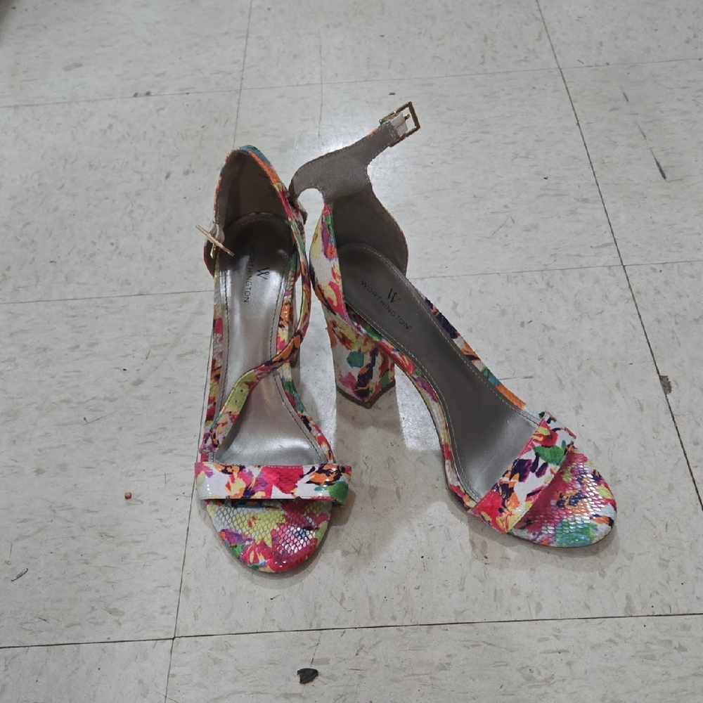 Colorful Floral Women's Heels